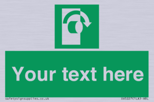 Custom Turn Clockwise Sign